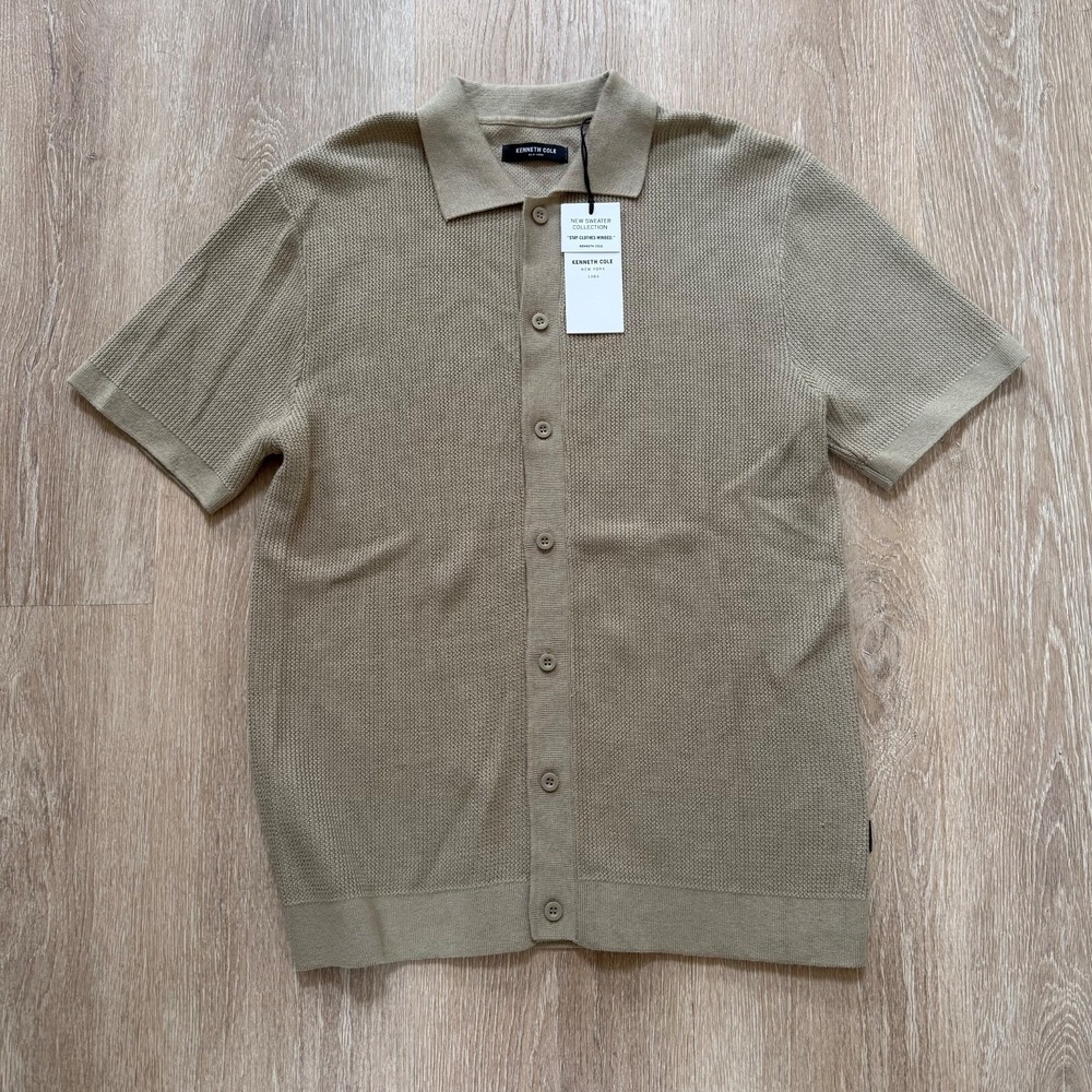 Kenneth Cole‎ Sweater Collection Crew Neck Heathered Rugged Tan Men's Size L